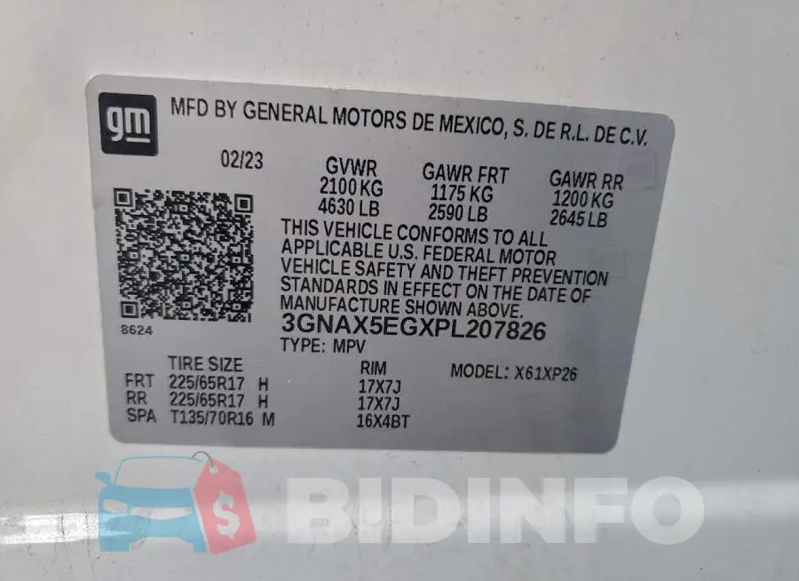 3GNAX5EGXPL207826 Photo# 14