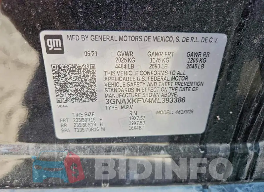 3GNAXKEV4ML393386 Photo# 13