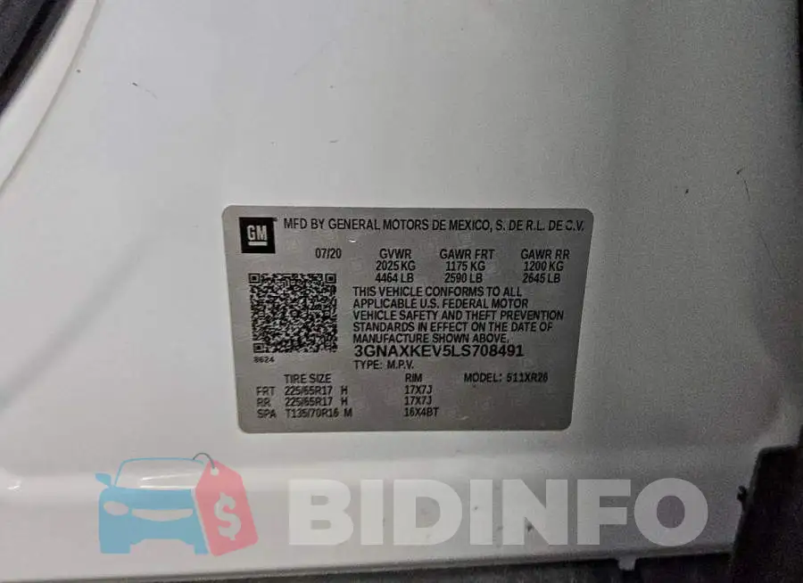 3GNAXKEV5LS708491 Photo# 13