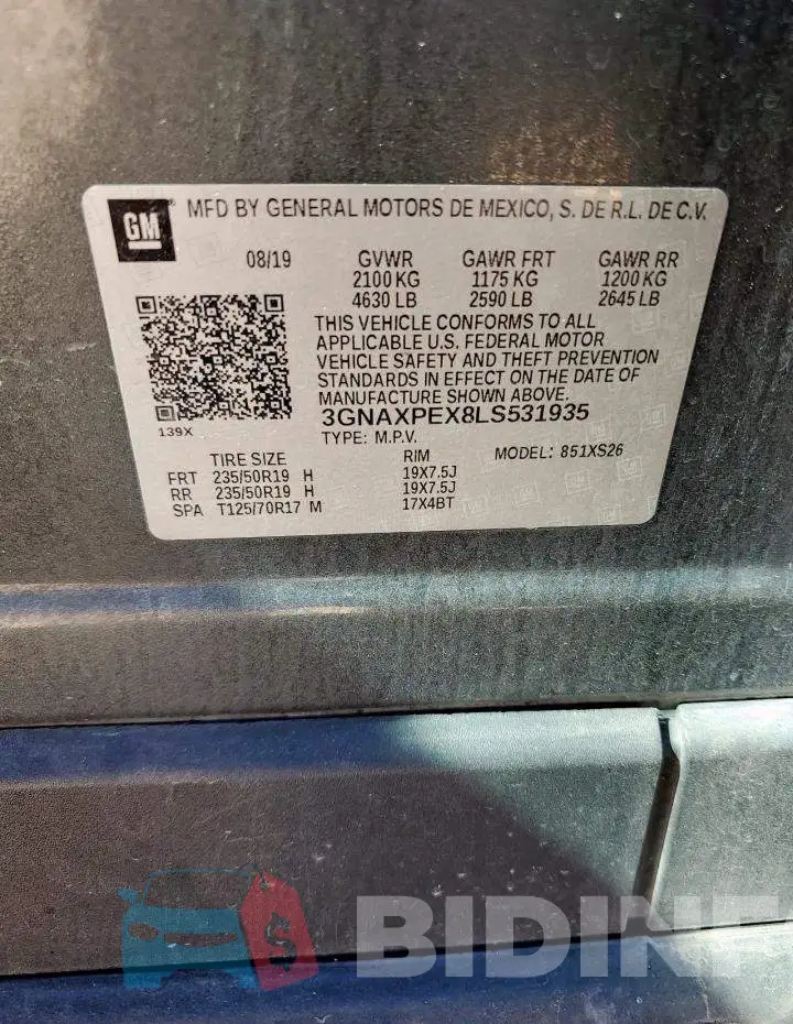 3GNAXPEX8LS531935 Photo# 13