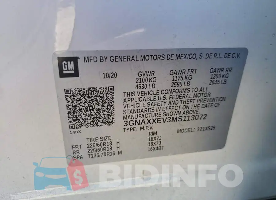 3GNAXXEV3MS113072 Photo# 13