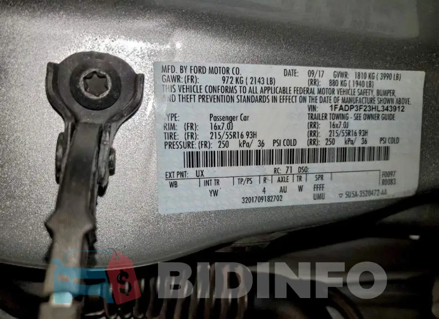 1FADP3F23HL343912 Photo# 12