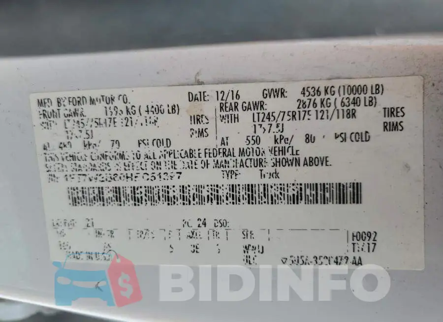 1FT7W2B60HEC51397 Photo# 13