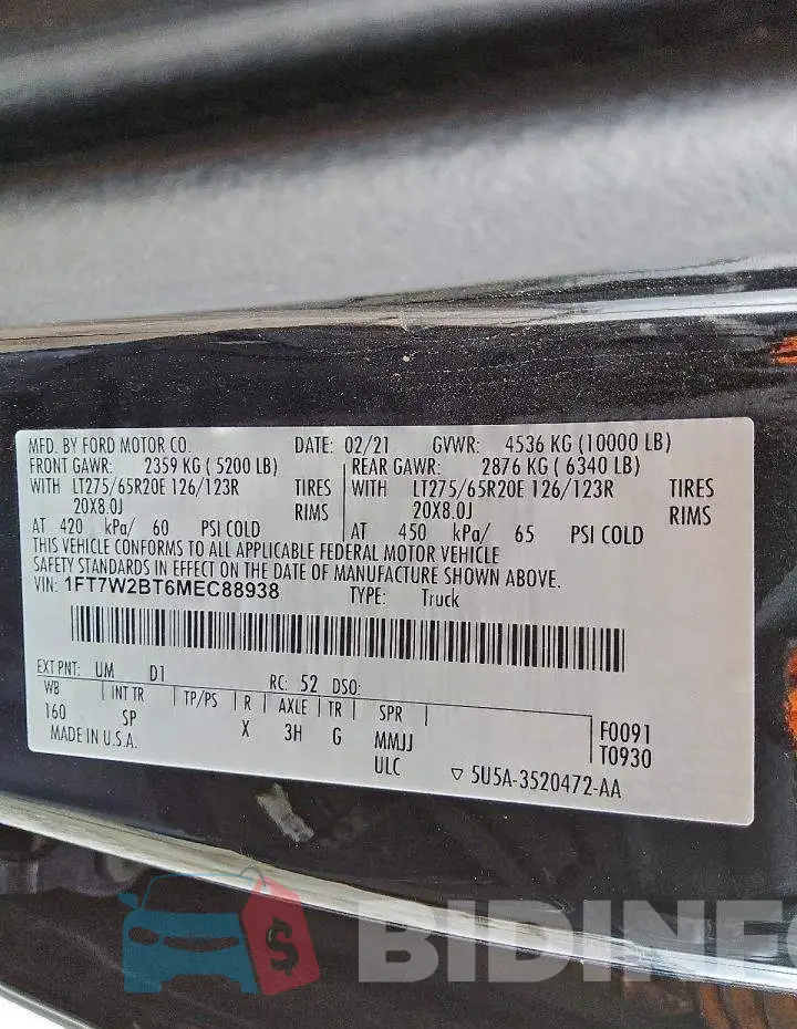 1FT7W2BT6MEC88938 Photo# 13