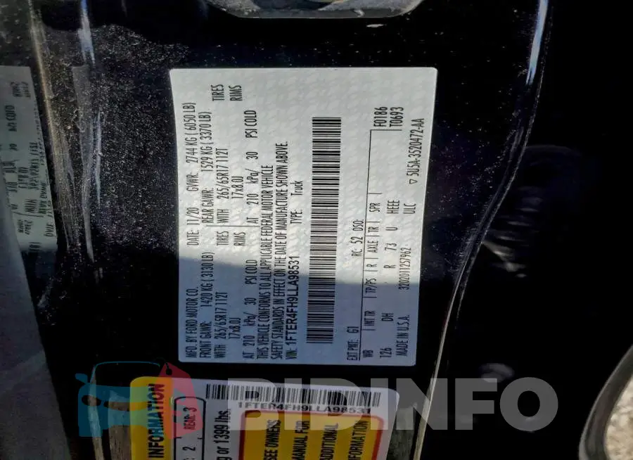 1FTER4FH9LLA98531 Photo# 12