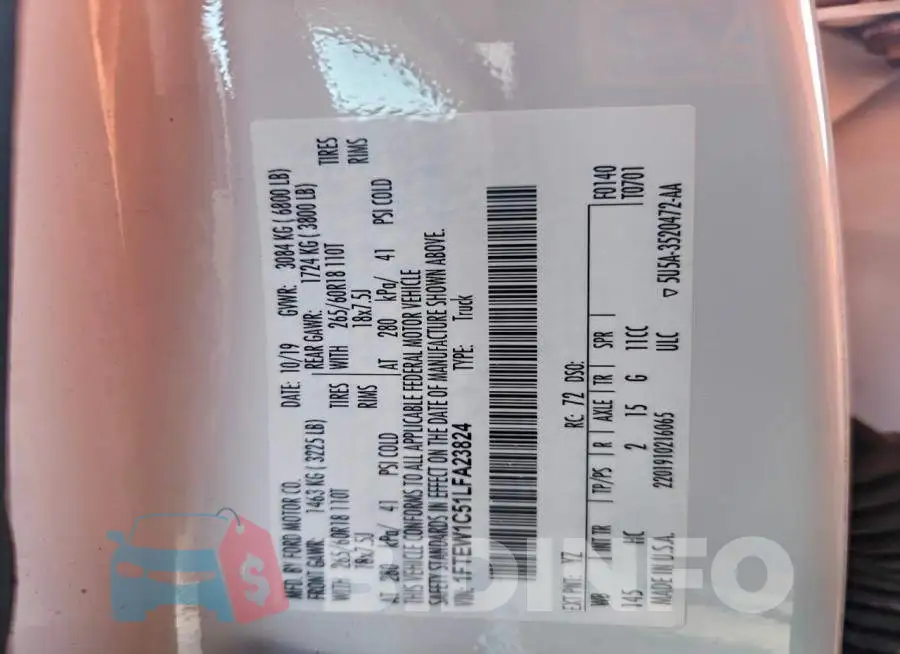 1FTEW1C51LFA23824 Photo# 13