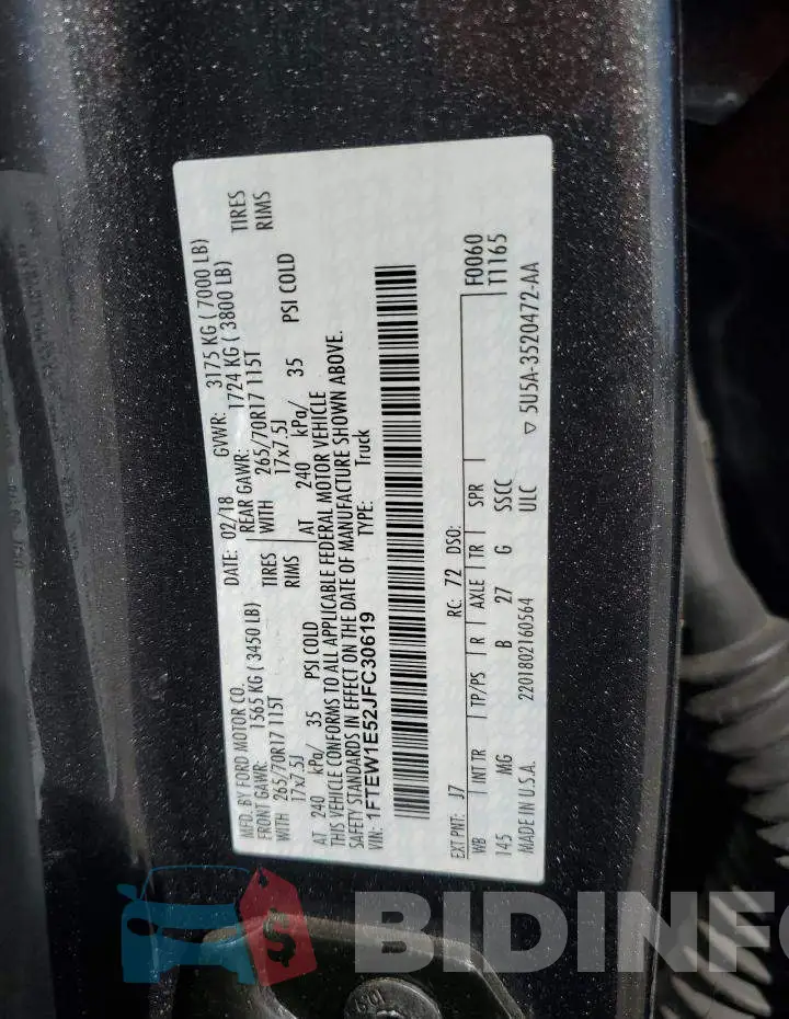 1FTEW1E52JFC30619 Photo# 12