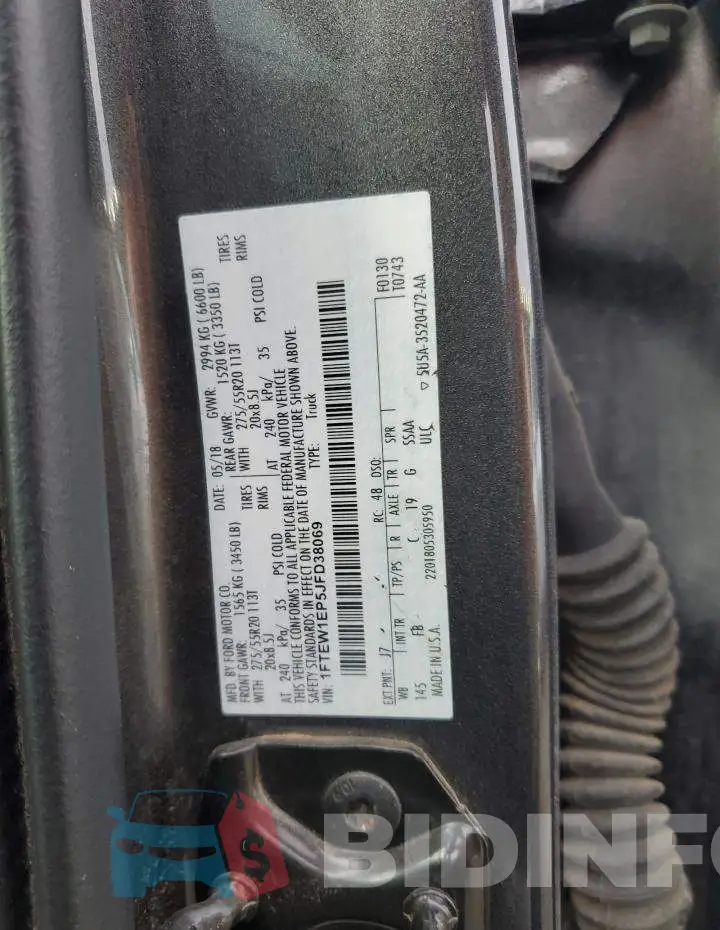 1FTEW1EP5JFD38069 Photo# 12