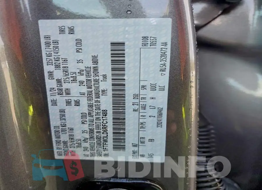 1FTFW3LD6RFC17488 Photo# 12