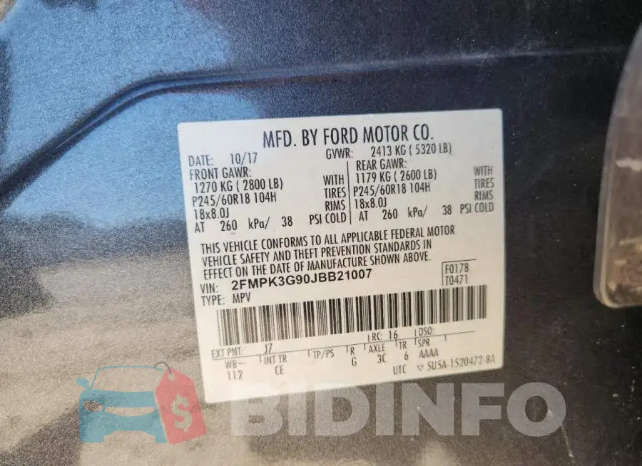 2FMPK3G90JBB21007 Photo# 14