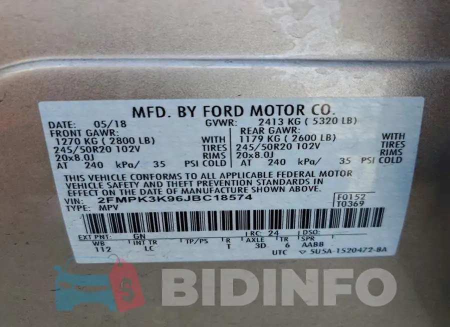 2FMPK3K96JBC18574 Photo# 14