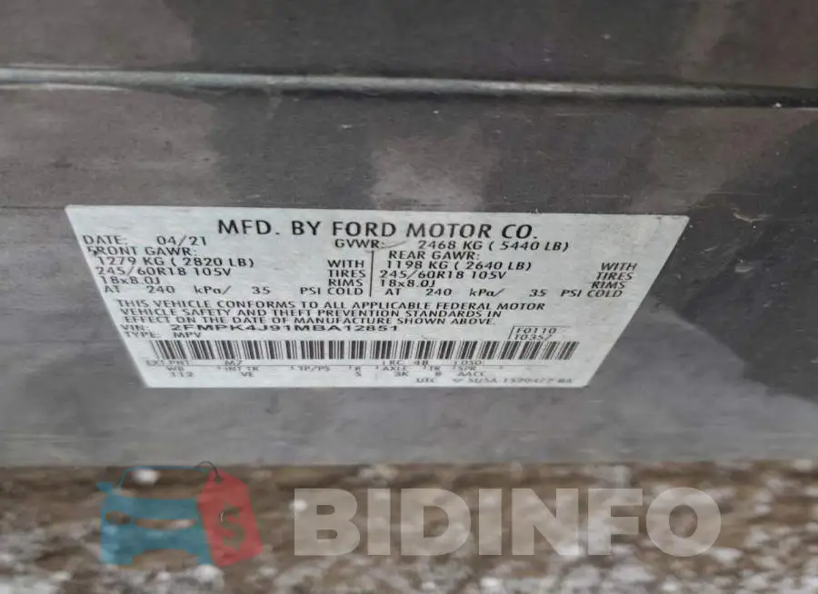2FMPK4J91MBA12851 Photo# 13