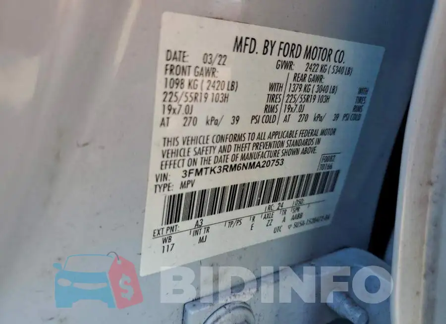 3FMTK3RM6NMA20753 Photo# 12