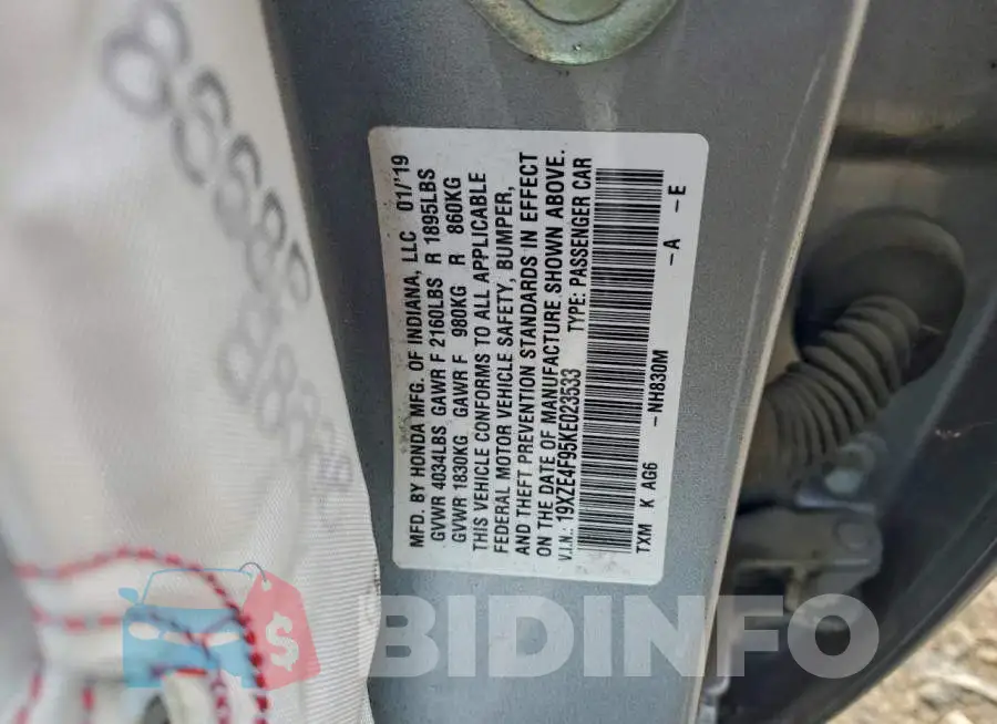 19XZE4F95KE023533 Photo# 12