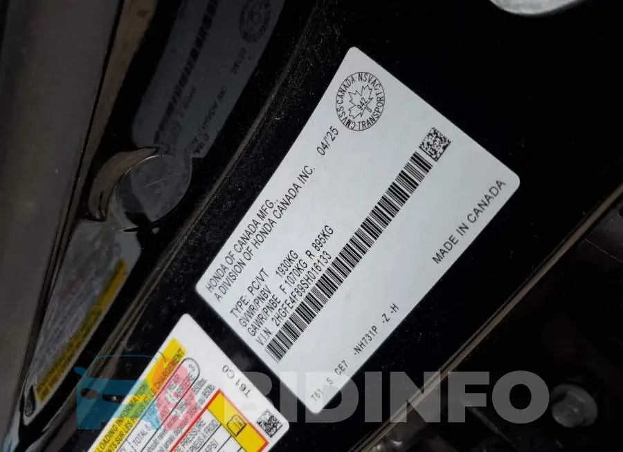2HGFE4F89SH016133 Photo# 13
