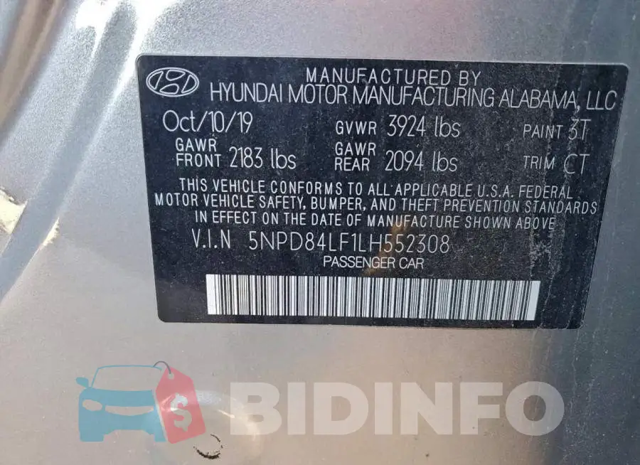 5NPD84LF1LH552308 Photo# 12