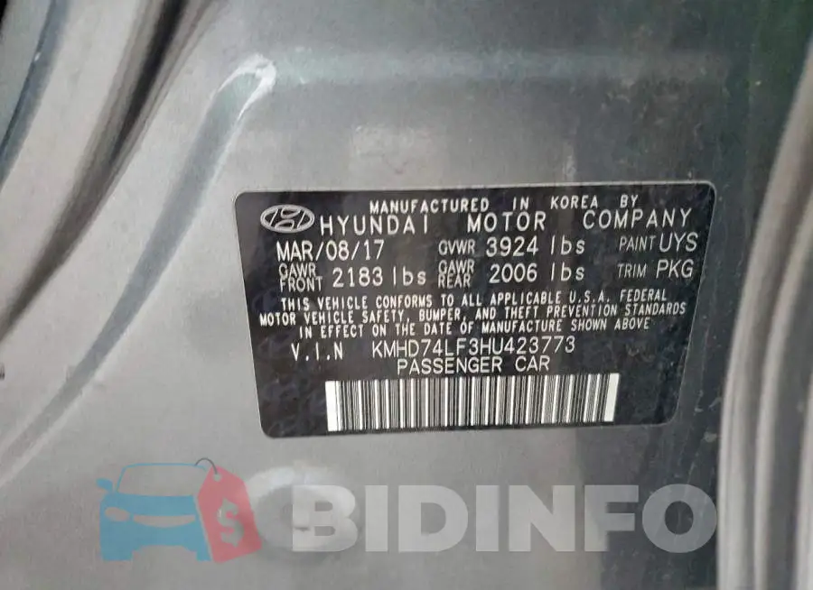 KMHD74LF3HU423773 Photo# 12