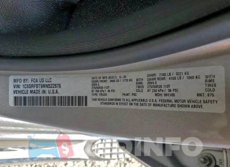 1C6SRFBT9MN522876 Photo# 12