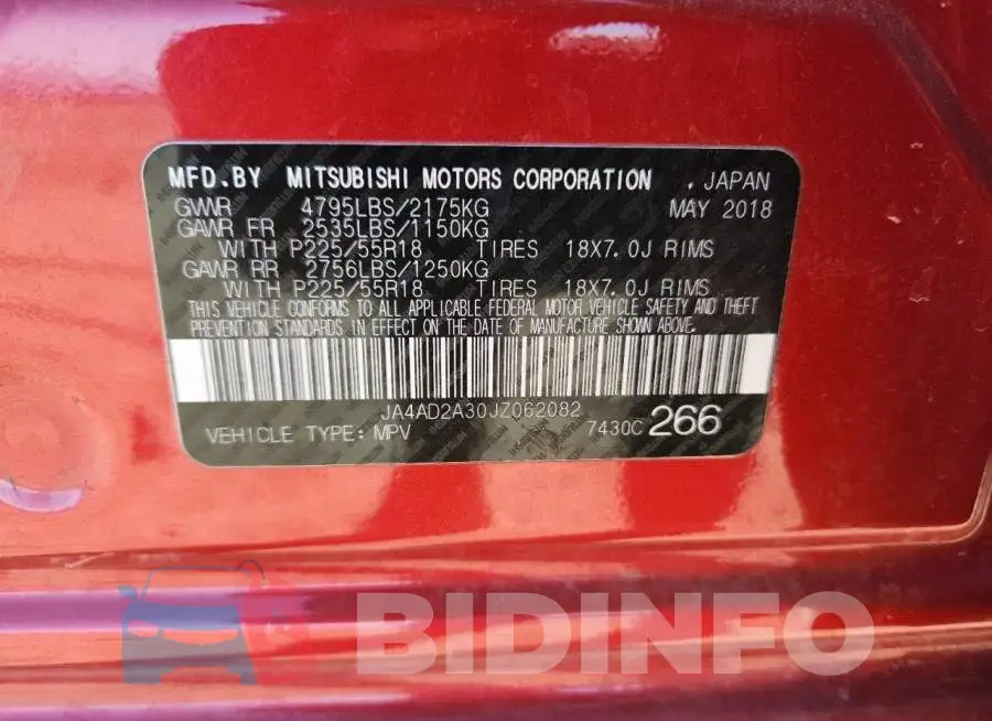 JA4AD2A30JZ062082 Photo# 14