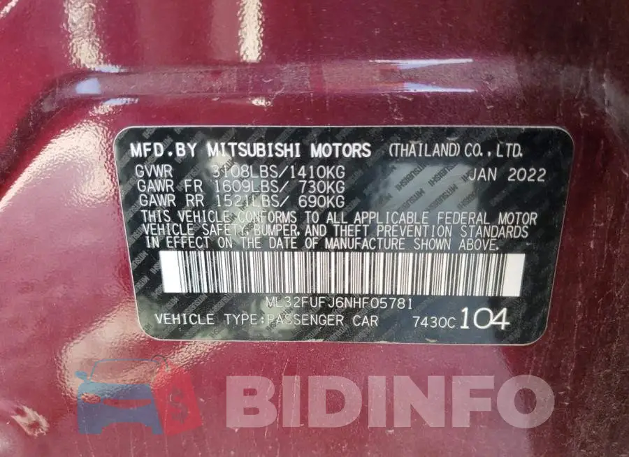 ML32FUFJ6NHF05781 Photo# 13