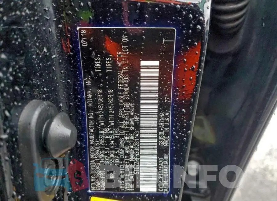 5TDZZRFH3JS281143 Photo# 13