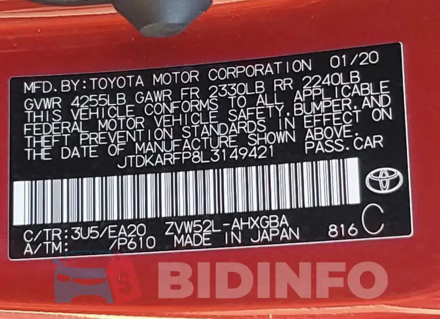 JTDKARFP8L3149421 Photo# 12