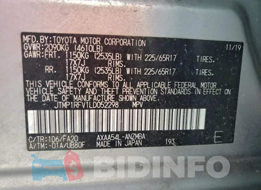 JTMP1RFV1LD052298 Photo# 14