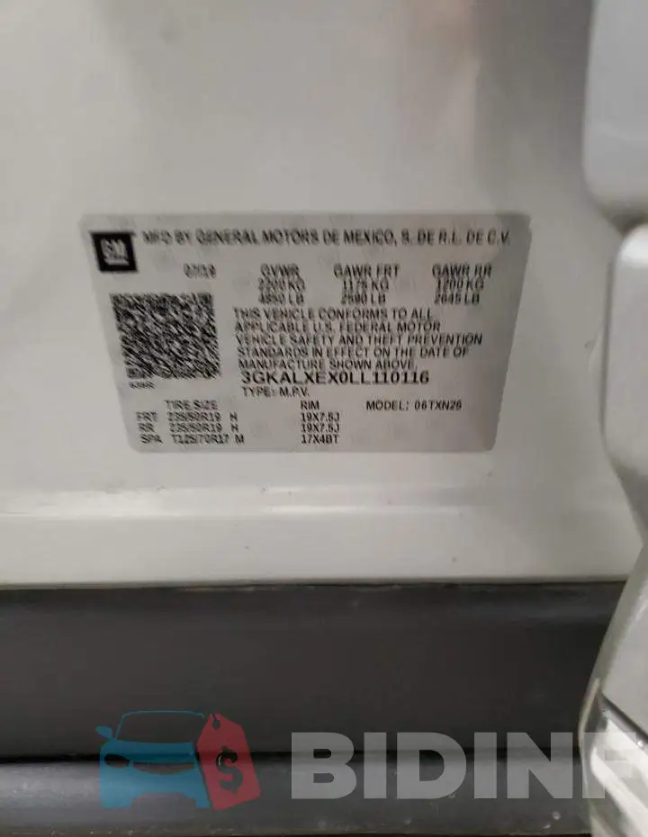 3GKALXEX0LL110116 Photo# 14