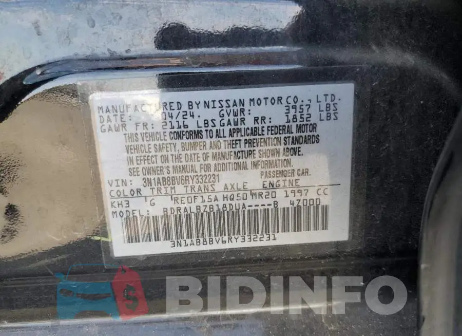 3N1AB8BV6RY332231 Photo# 12