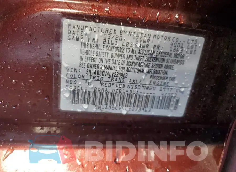 3N1AB8CV4LY233963 Photo# 12