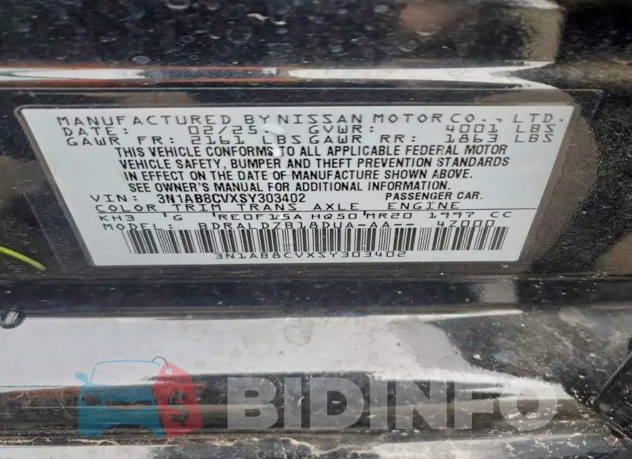 3N1AB8CVXSY303402 Photo# 12