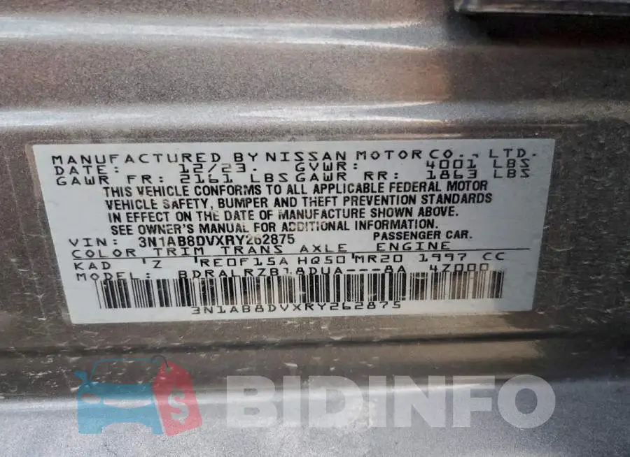 3N1AB8DVXRY262875 Photo# 12