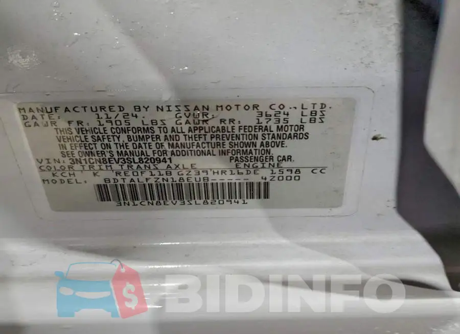 3N1CN8EV3SL820941 Photo# 12