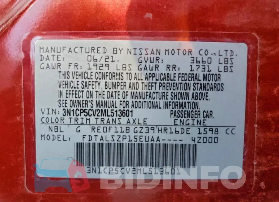 3N1CP5CV2ML513601 Photo# 12