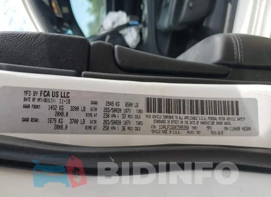 1C4RJFCG2KC595290 Photo# 12
