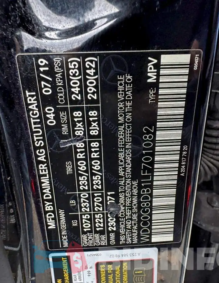WDC0G8DB1LF701082 Photo# 12