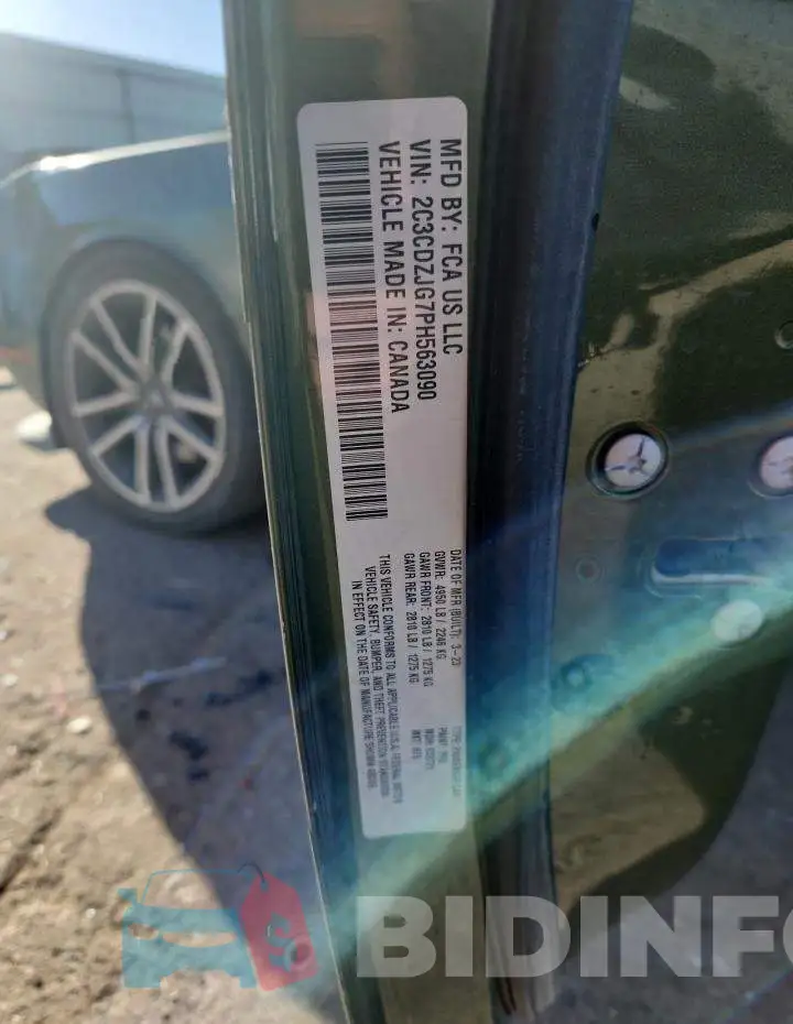 2C3CDZJG7PH563090 Photo# 12
