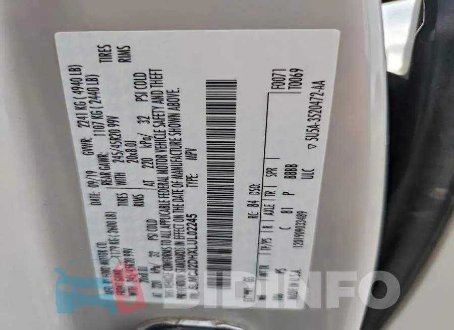 5LMCJ2DHXLUL02245 Photo# 12