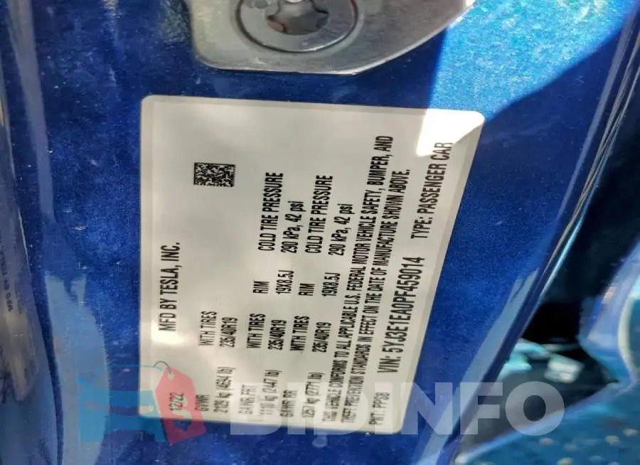 5YJ3E1EA0PF459014 Photo# 12