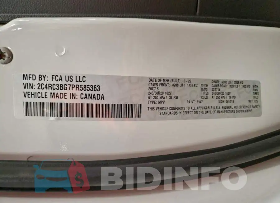 2C4RC3BG7PR585363 Photo# 13
