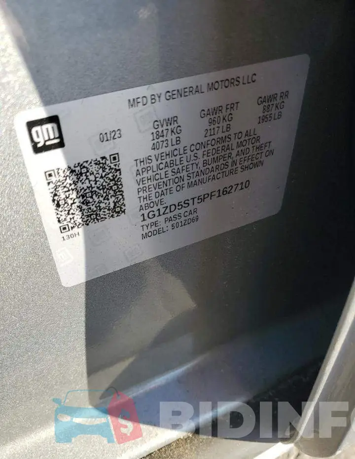 1G1ZD5ST5PF162710 Photo# 12