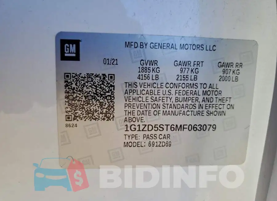 1G1ZD5ST6MF063079 Photo# 12