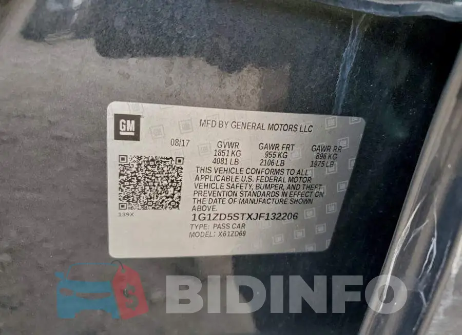 1G1ZD5STXJF132206 Photo# 12