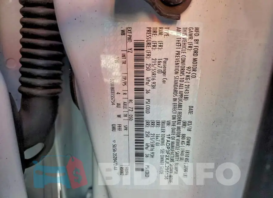 1FADP3F2XJL295136 Photo# 12