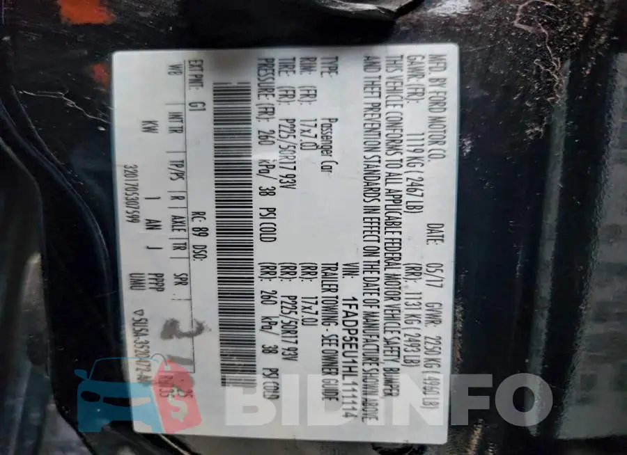 1FADP5EU1HL111114 Photo# 12