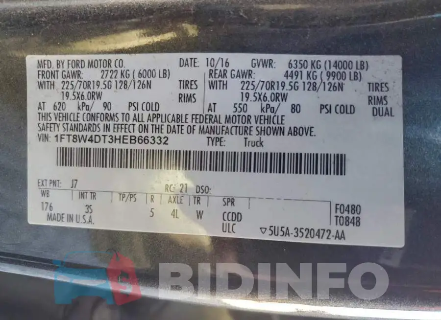 1FT8W4DT3HEB66332 Photo# 12