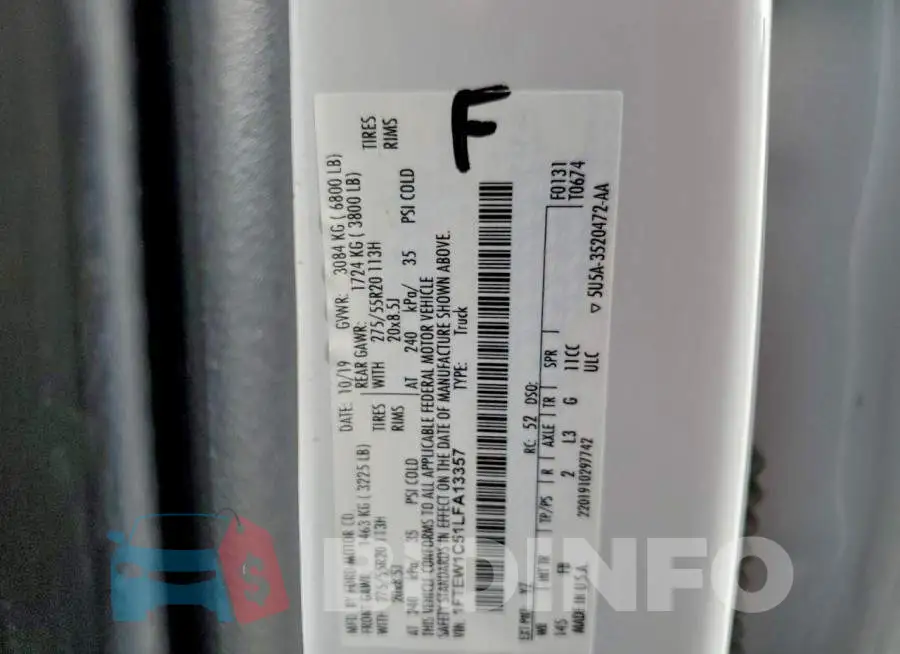 1FTEW1C51LFA13357 Photo# 12