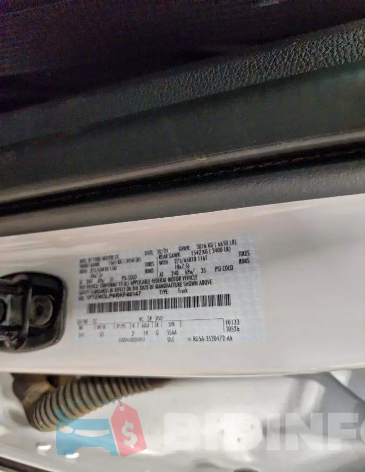 1FTEW3LP6RKF48147 Photo# 12