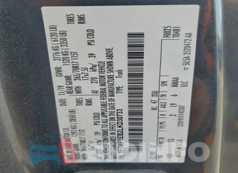 1FTMF1EB2LKD30733 Photo# 12