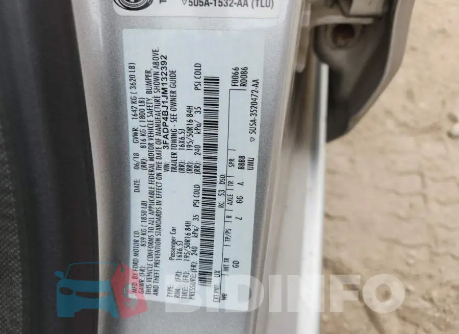 3FADP4BJ1JM132392 Photo# 12